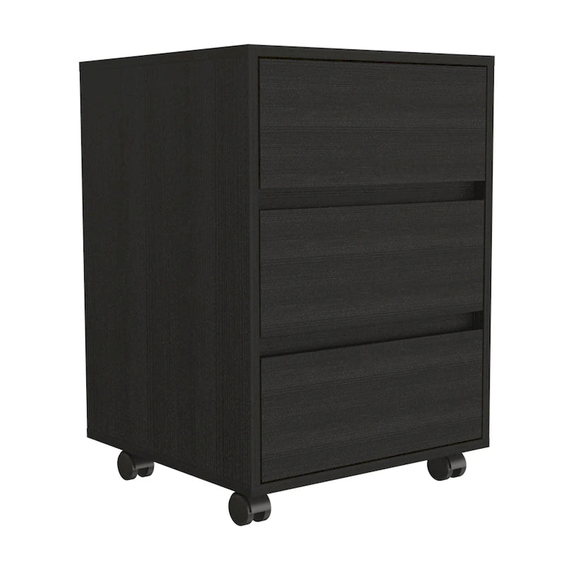 Meuble de classement à 3 tiroirs Artemisa de 66 cm de haut avec 4 roulettes et plateau supérieur