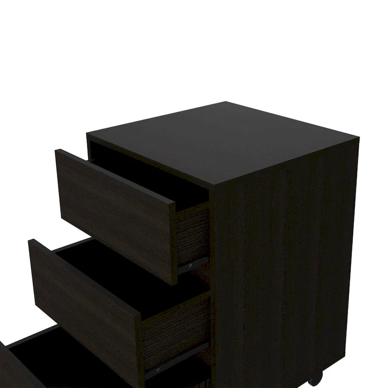 Meuble de classement à 3 tiroirs Artemisa de 66 cm de haut avec 4 roulettes et plateau supérieur