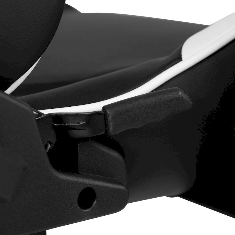 Chaise de jeu ergonomique de course avec dossier entièrement inclinable en similicuir rouge