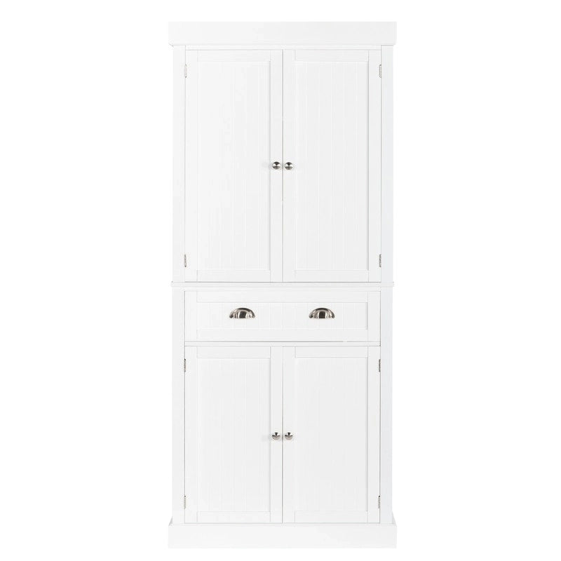Armoire de rangement à une porte et un tiroir, couleur blanche