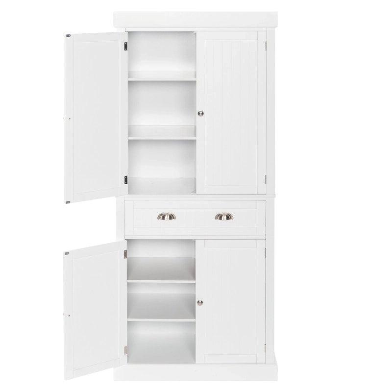 Armoire de rangement à une porte et un tiroir, couleur blanche