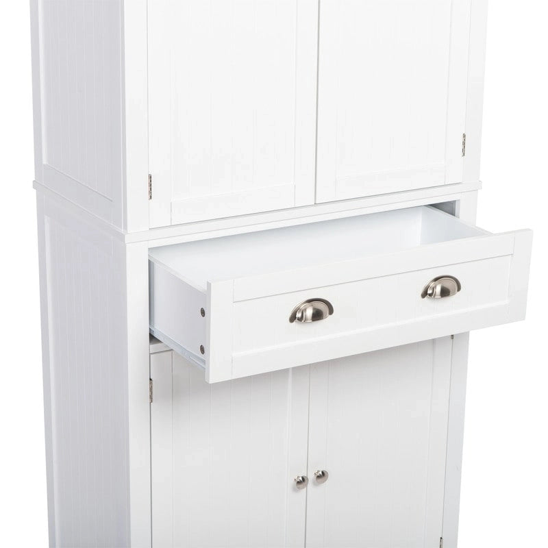 Armoire de rangement à une porte et un tiroir, couleur blanche