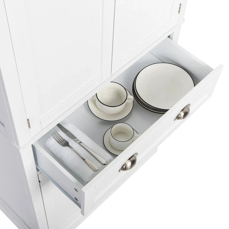 Armoire de rangement à une porte et un tiroir, couleur blanche
