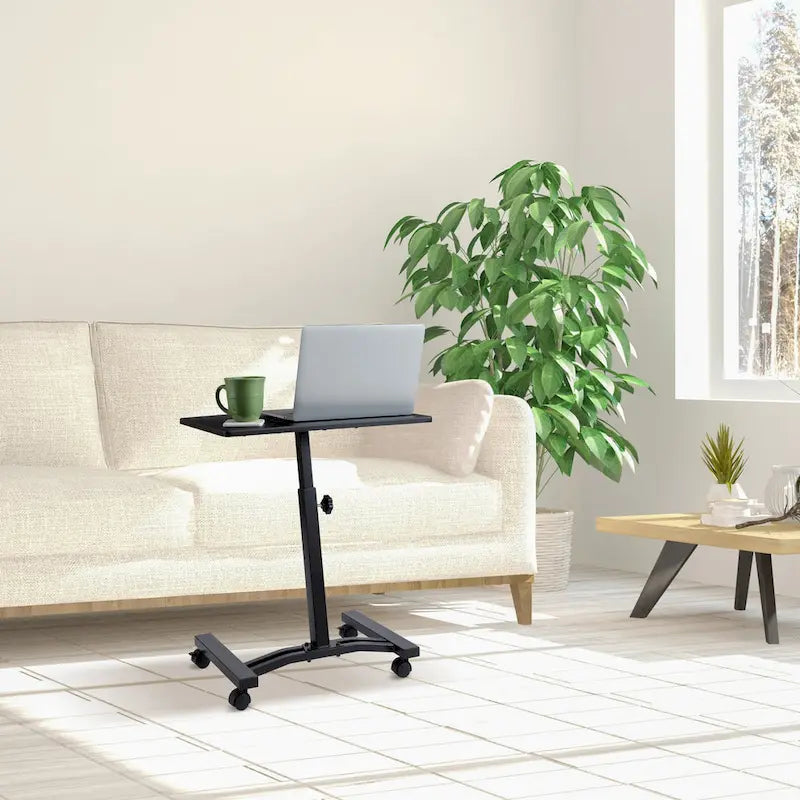 Chariot de bureau pour ordinateur portable à hauteur réglable avec plateau plein airLIFT Mobile