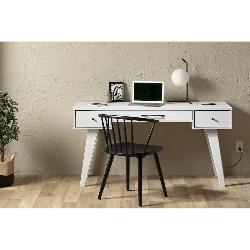 Bureau d'ordinateur Helsy South Shore avec barre d'alimentation