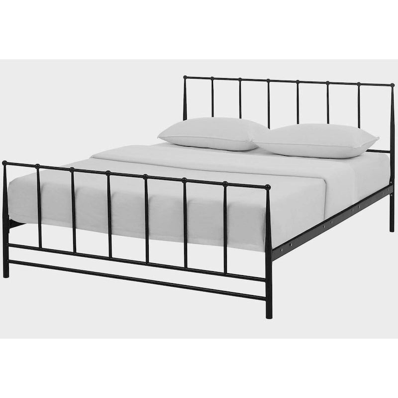 Cadre de lit double en métal brun Freeport King Size