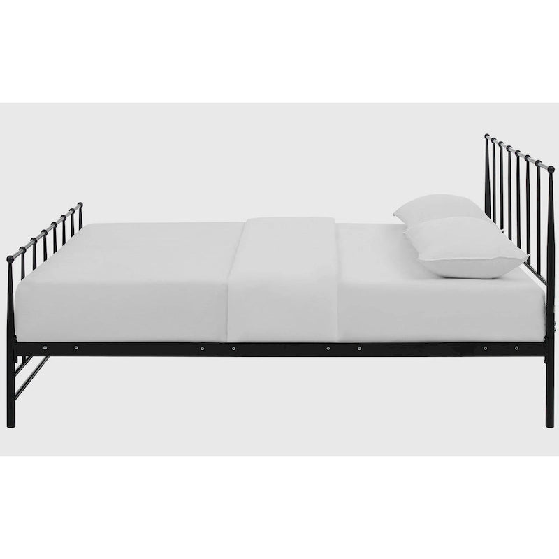 Cadre de lit double en métal brun Freeport King Size