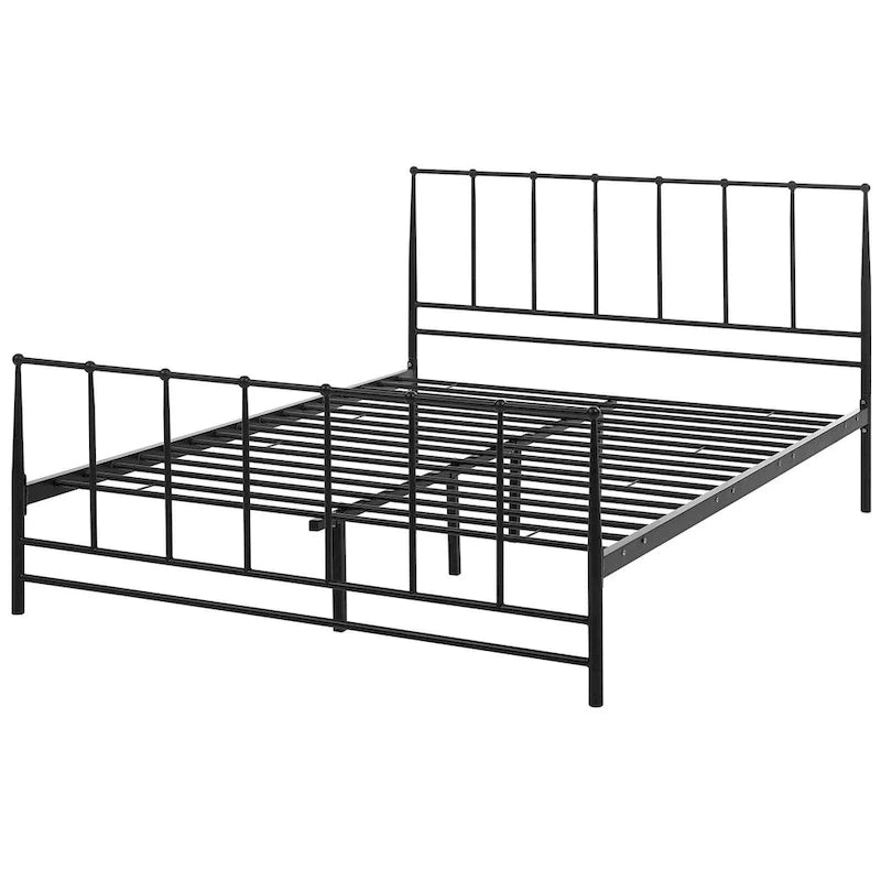 Cadre de lit double en métal brun Freeport King Size