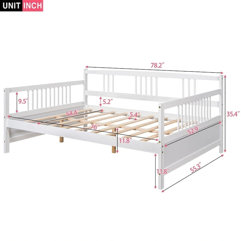 Lit de repos double en bois Merax