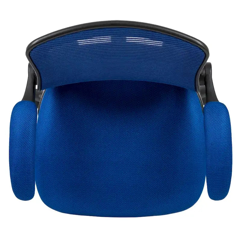Chaise de bureau ergonomique mi-dossier en maille avec anneau repose-pieds et accoudoirs relevables