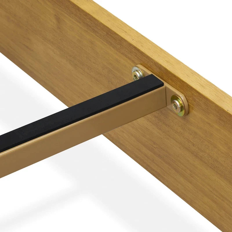 East West Furniture Lit Plateforme King avec 4 Pieds en Bois Massif et 2 Pieds Centraux Supplémentaires (Options de Couleurs du Cadre de Lit)