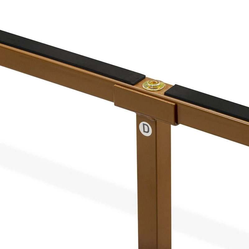 East West Furniture Lit Plateforme King avec 4 Pieds en Bois Massif et 2 Pieds Centraux Supplémentaires (Options de Couleurs du Cadre de Lit)