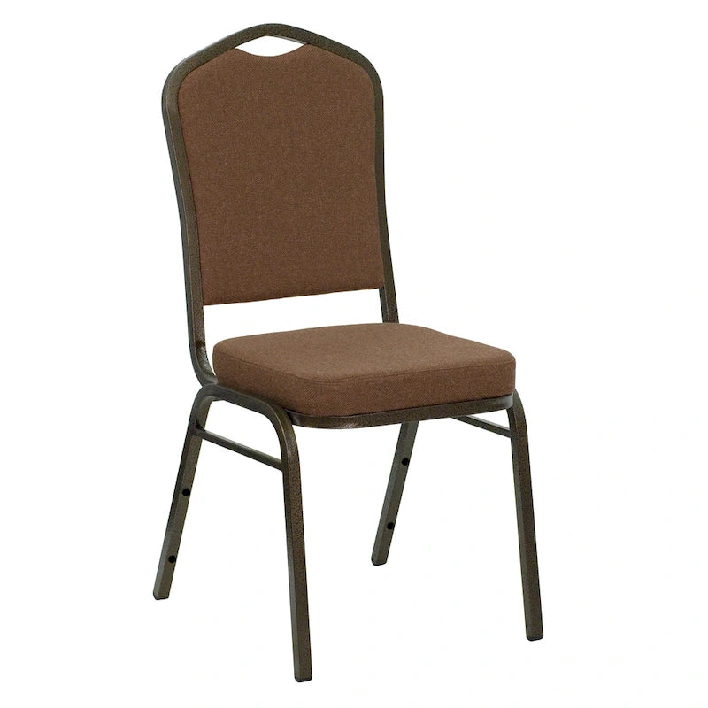Chaise de banquet empilable à dossier en forme de couronne