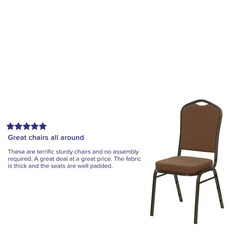 Chaise de banquet empilable à dossier en forme de couronne