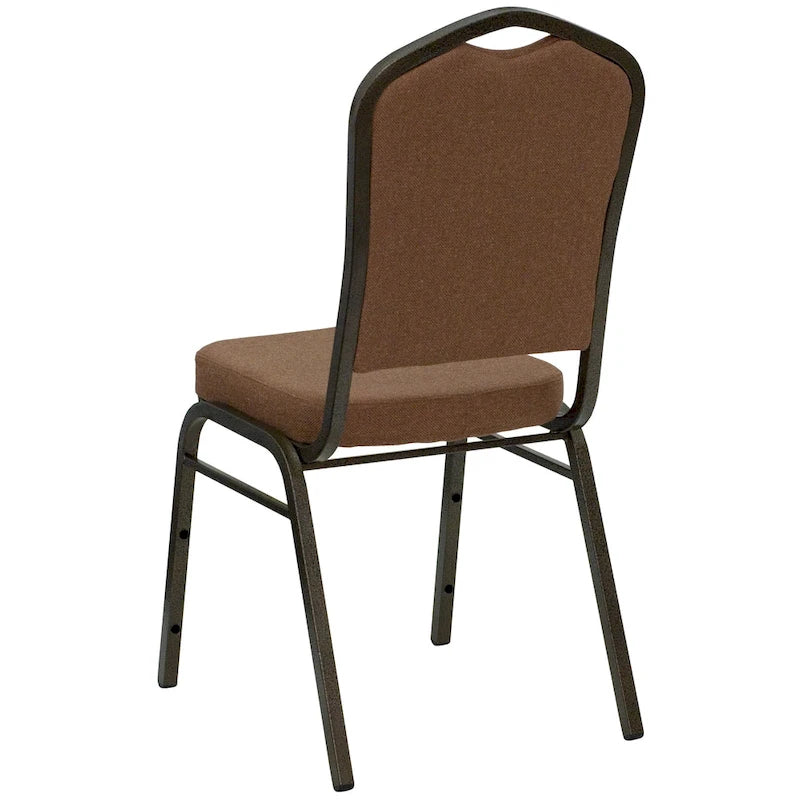 Chaise de banquet empilable à dossier en forme de couronne