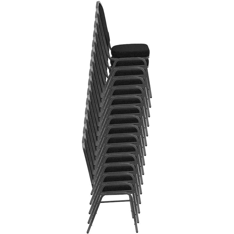 Chaise de banquet empilable à dossier en forme de couronne