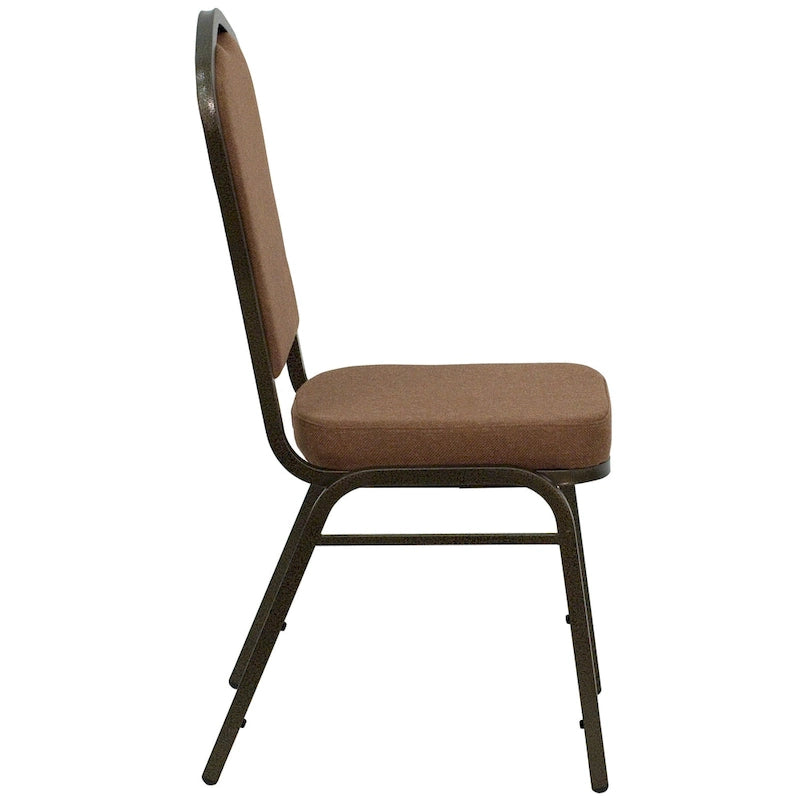 Chaise de banquet empilable à dossier en forme de couronne