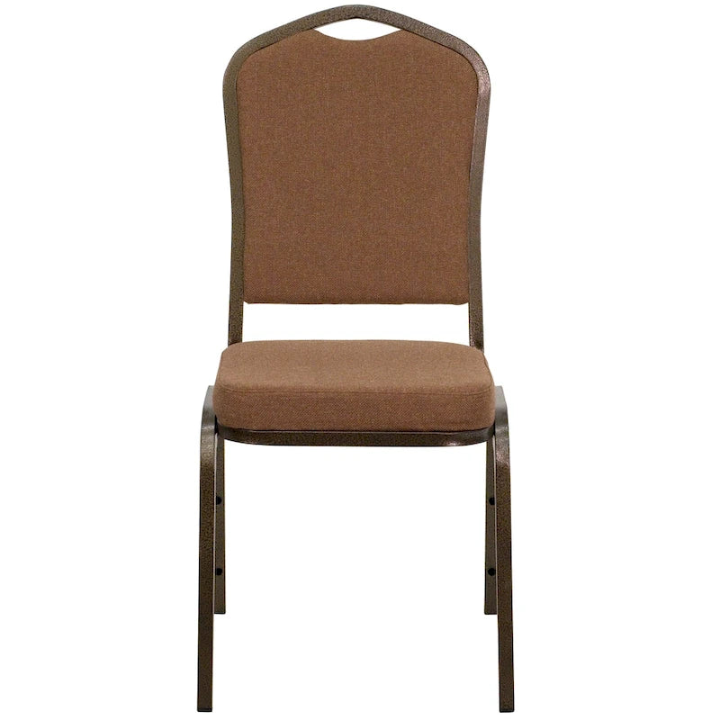 Chaise de banquet empilable à dossier en forme de couronne