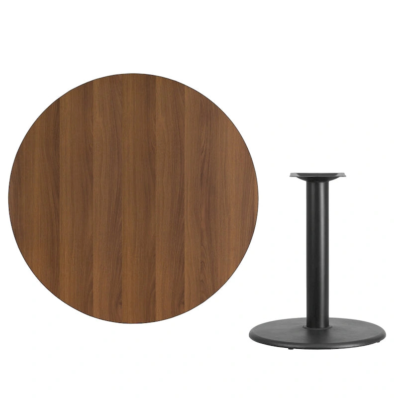 Plateau de table stratifié rond de 42 avec base de table ronde de 24