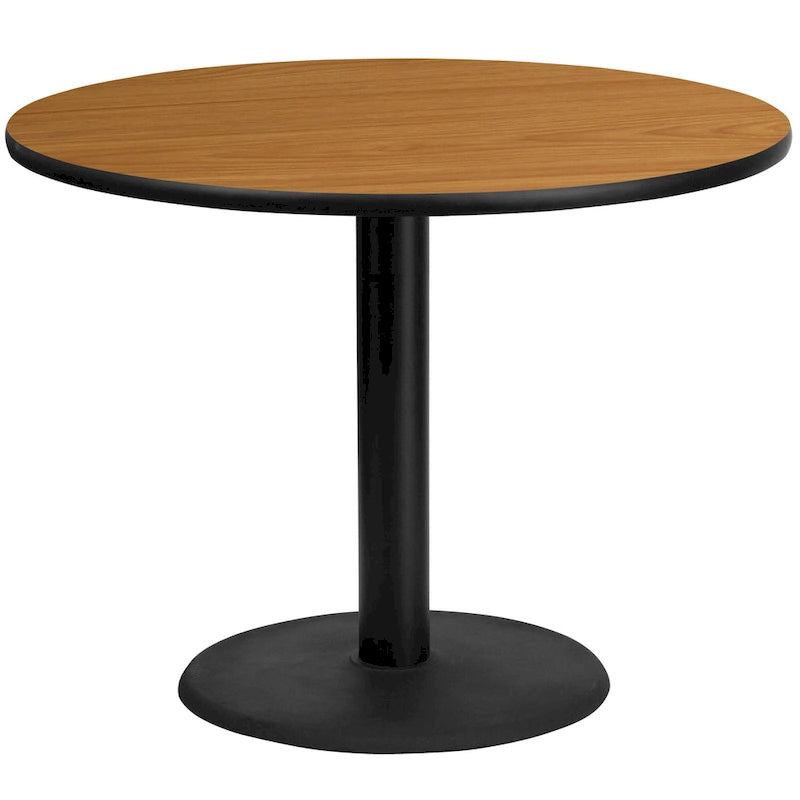 Plateau de table stratifié rond de 42 avec base de table ronde de 24