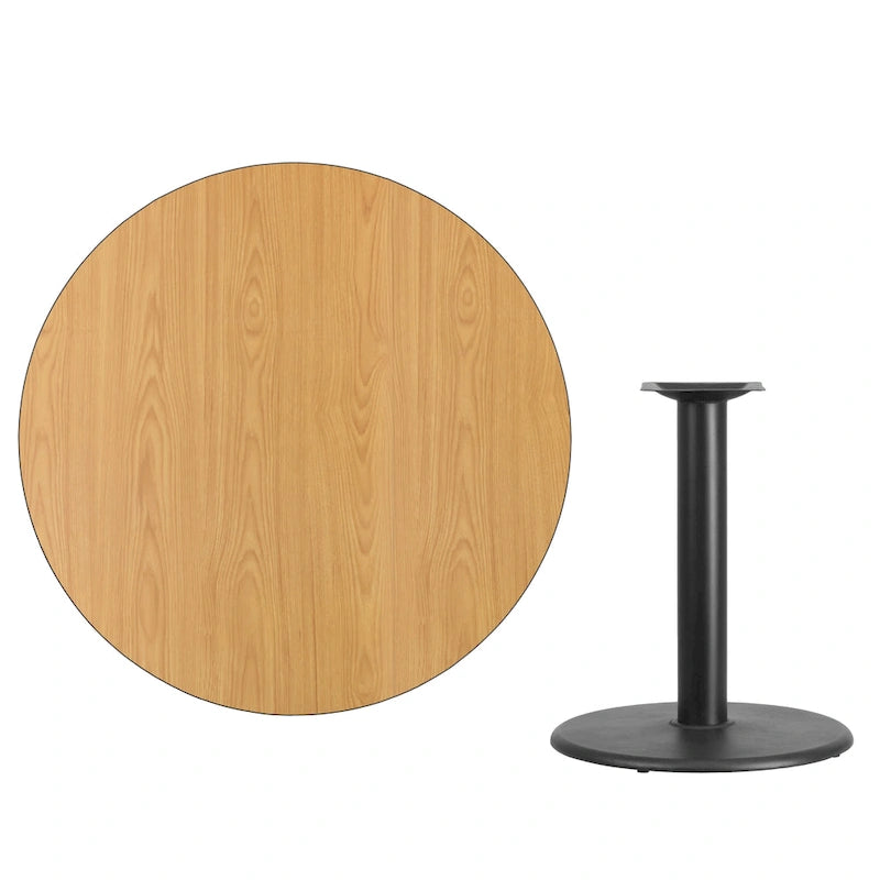 Plateau de table stratifié rond de 42 avec base de table ronde de 24