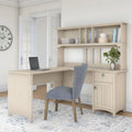 Bureau d'angle en L 60W Salinas de Bush Furniture avec armoire de rangement