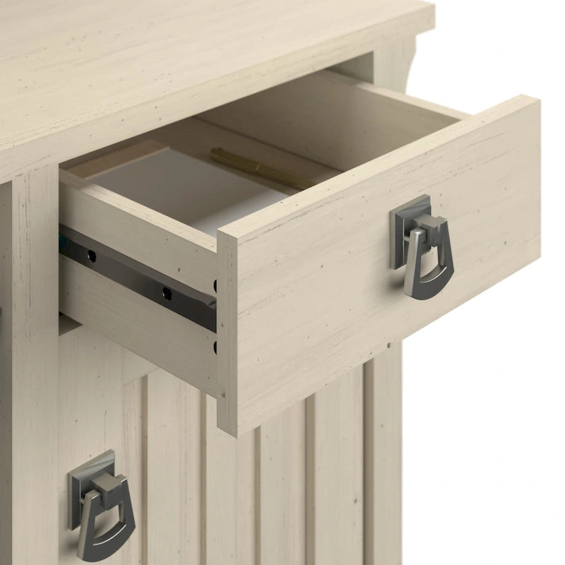 Bureau d'angle en L 60W Salinas de Bush Furniture avec armoire de rangement