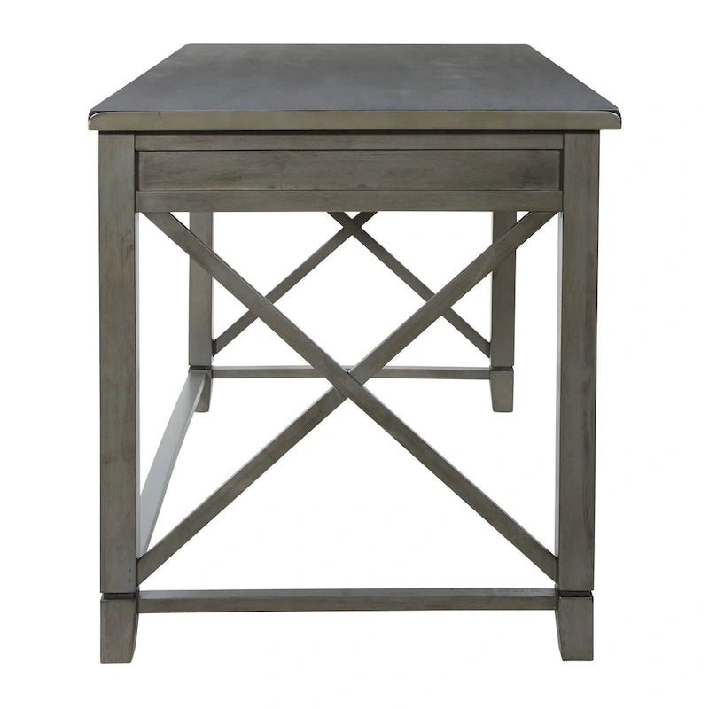 Bureau Hillsboro finition gris patiné