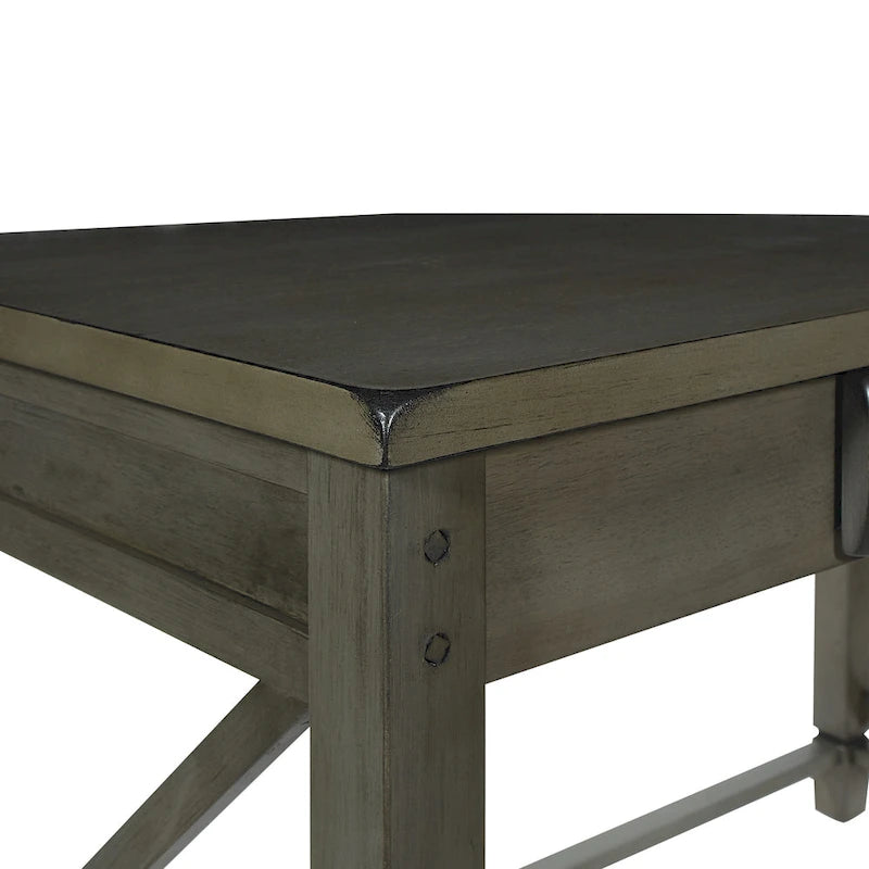 Bureau Hillsboro finition gris patiné