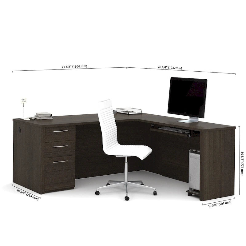 Bureau en L Bestar Embassy de 71 pouces
