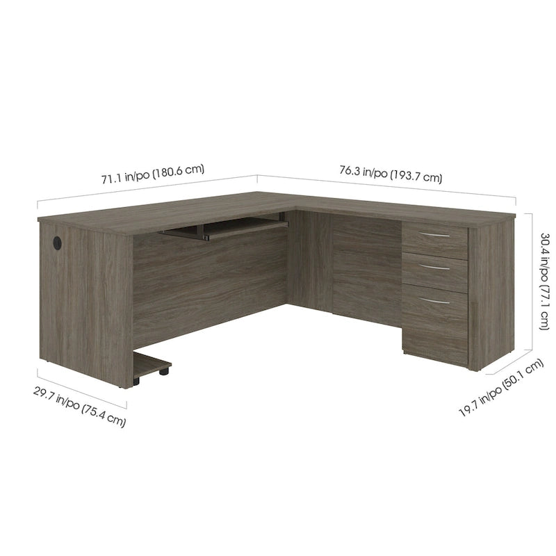 Bureau en L Bestar Embassy de 71 pouces