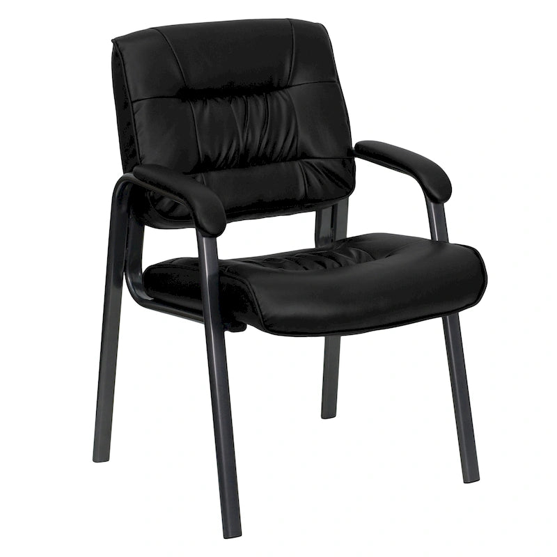 Fauteuil de réception en cuir souple LeatherSoft avec cadre gris titane