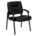 Fauteuil de réception en cuir souple LeatherSoft avec cadre gris titane