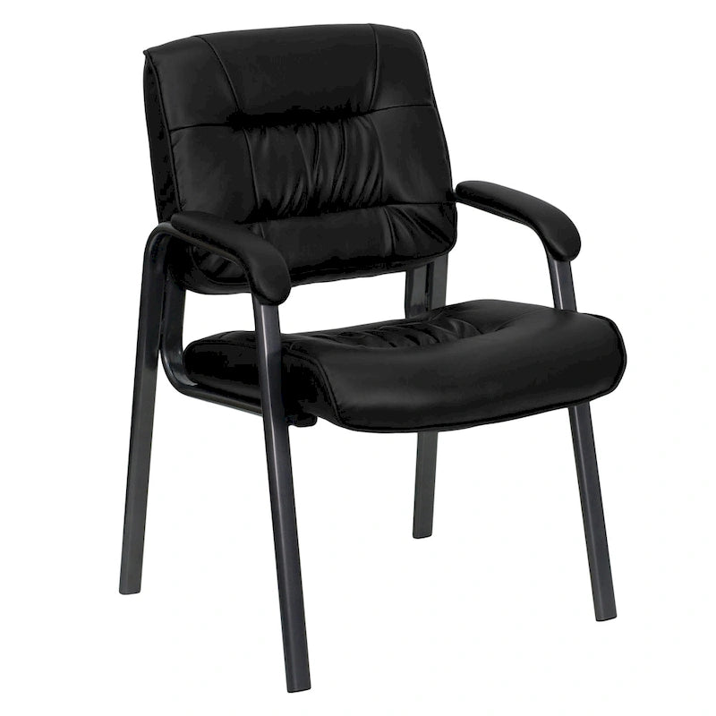Fauteuil de réception en cuir souple LeatherSoft avec cadre gris titane