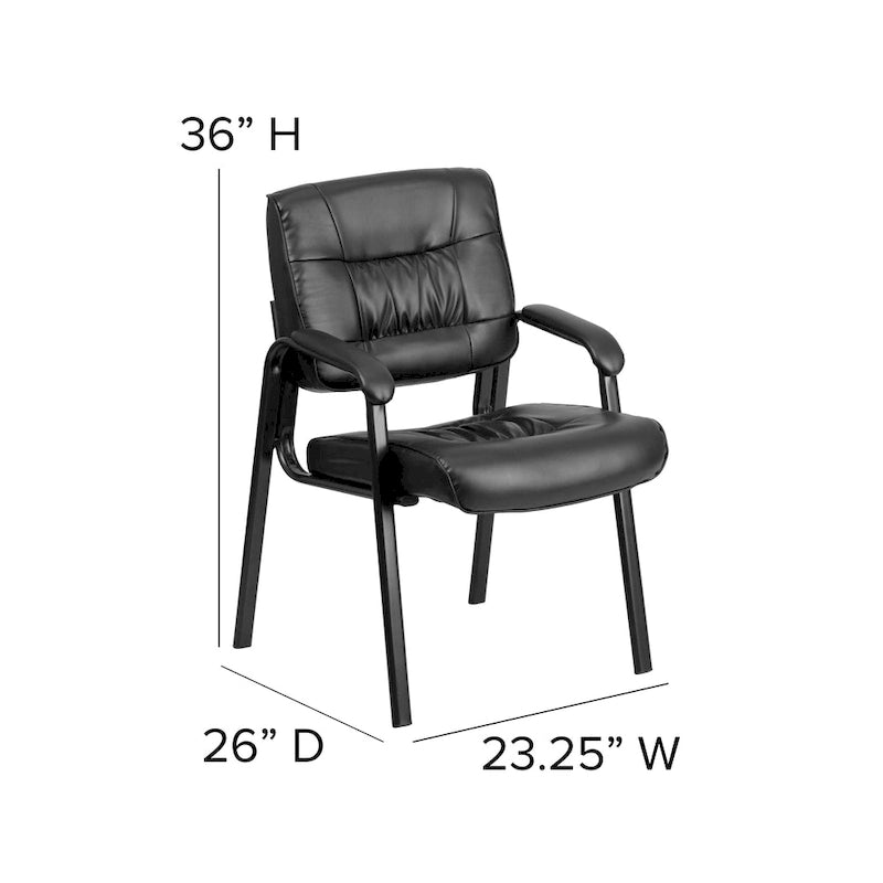 Fauteuil de réception en cuir souple LeatherSoft avec cadre gris titane