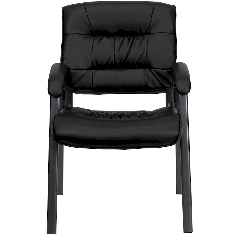 Fauteuil de réception en cuir souple LeatherSoft avec cadre gris titane