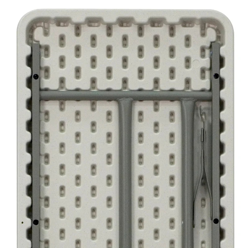 Table de formation pliable en plastique de 45,7 cm L x 182,9 cm P, surface blanche granitée