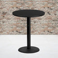 Plateau de table stratifié rond de 36 po avec base de table ronde de hauteur bar de 24 po