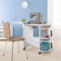 SEI Furniture White Folding Sewing Machine Table