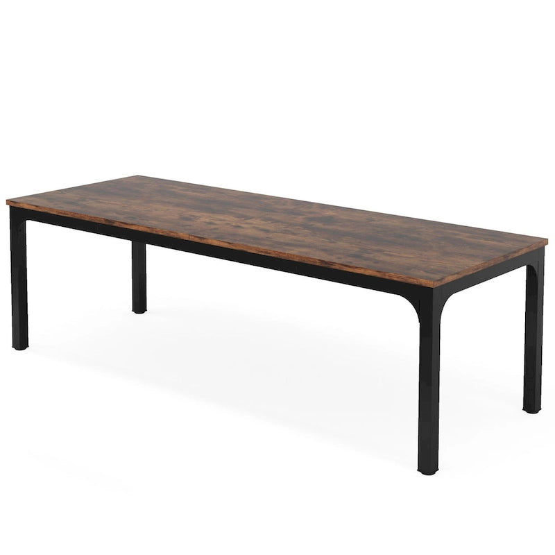 Bureau de direction double poste de travail de 78,74 pouces avec pieds en métal pour bureau à domicile, bureau d'ordinateur pour deux personnes (table uniquement)
