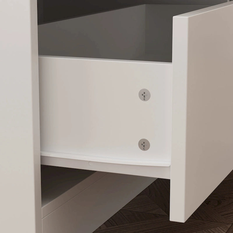 Bureau de rangement avec plateau mobile, étagères et espace de présentation Commode