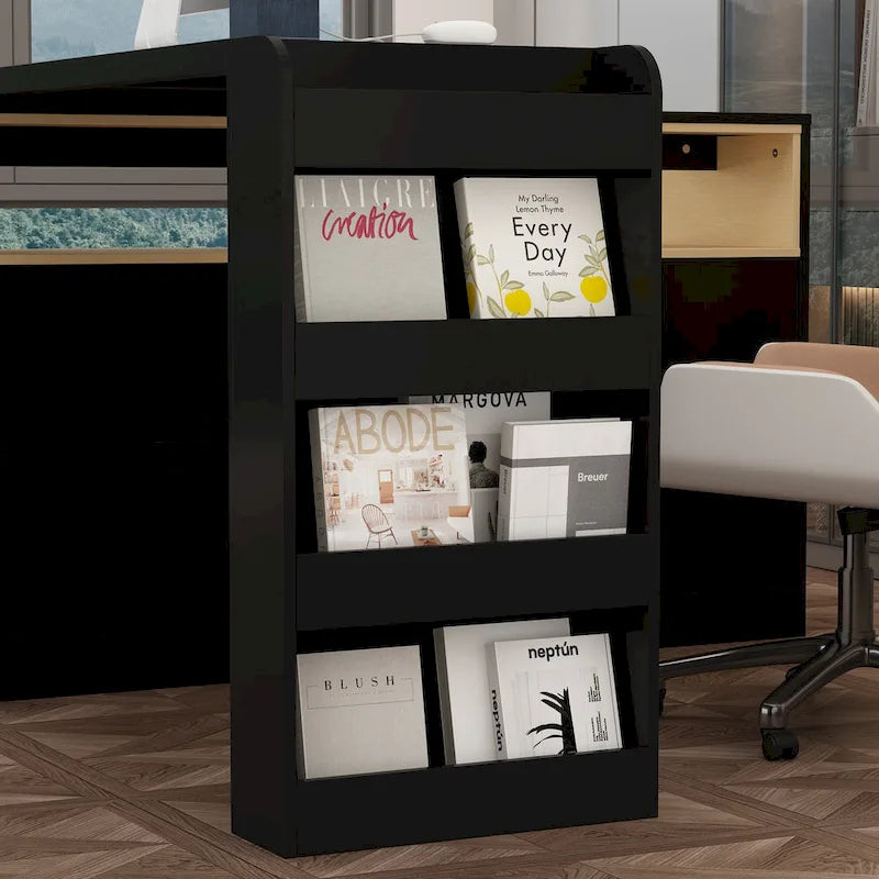 Bureau de rangement avec plateau mobile, étagères et espace de présentation Commode