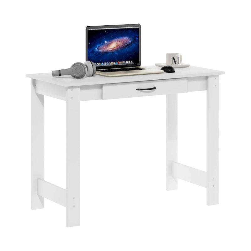 Furinno JAYA Bureau avec tiroir, Blanc