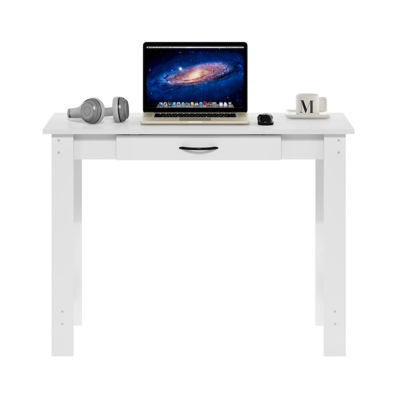 Furinno JAYA Bureau avec tiroir, Blanc