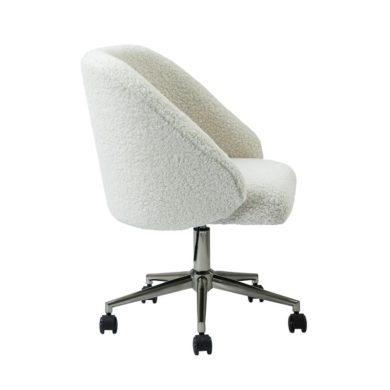 Chaise de bureau pivotante Joah Modern Boucle 360 réglable en hauteur avec roulettes par HULALA HOME - N/A