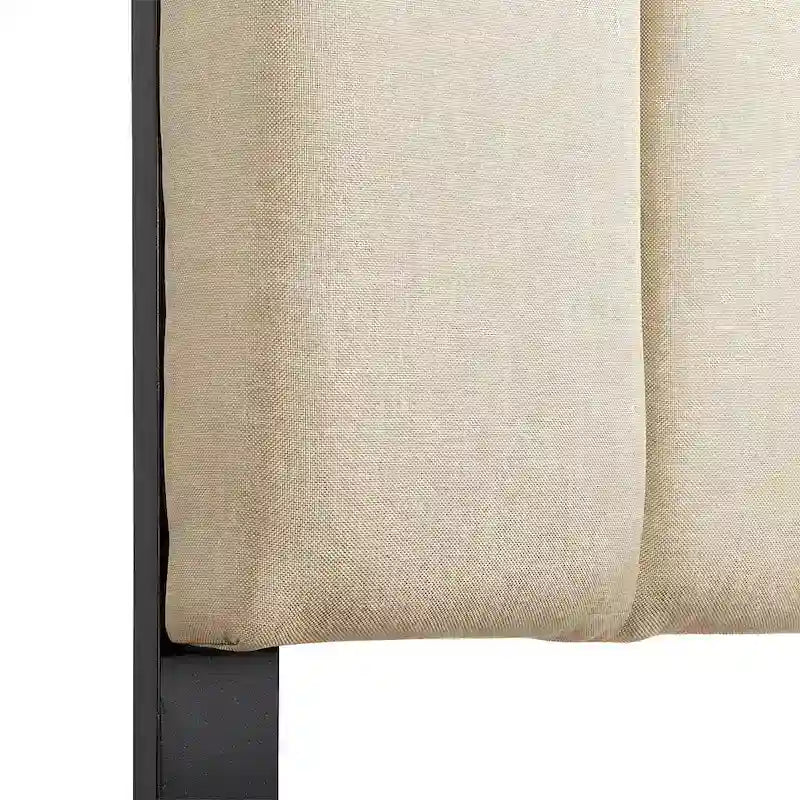 Tête de lit capitonnée en velours Helena très grand lit CorLiving
