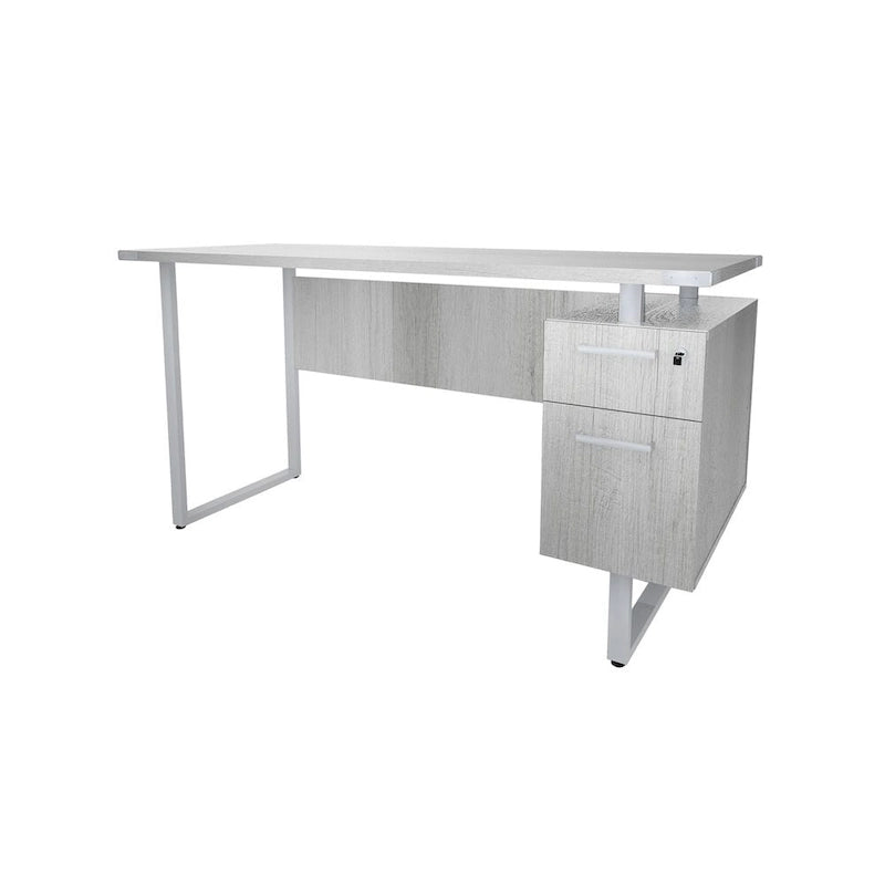 Bureau moderne, bureau d'ordinateur, poste de travail avec tiroirs de rangement