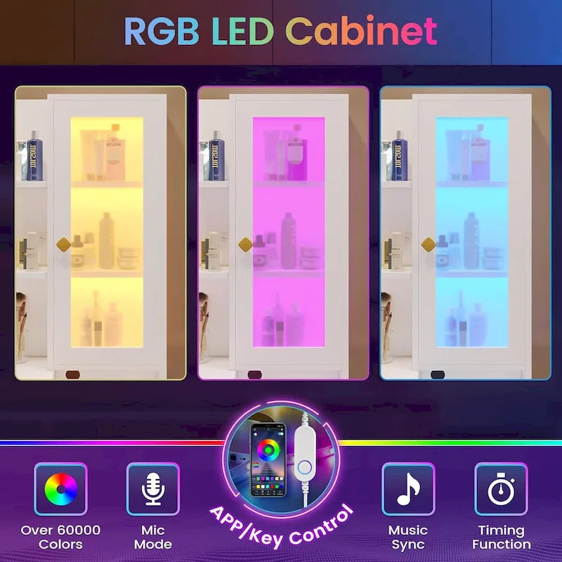Ampoules de maquillage pour coiffeuse et armoires RGB avec tiroirs de rangement et étagères