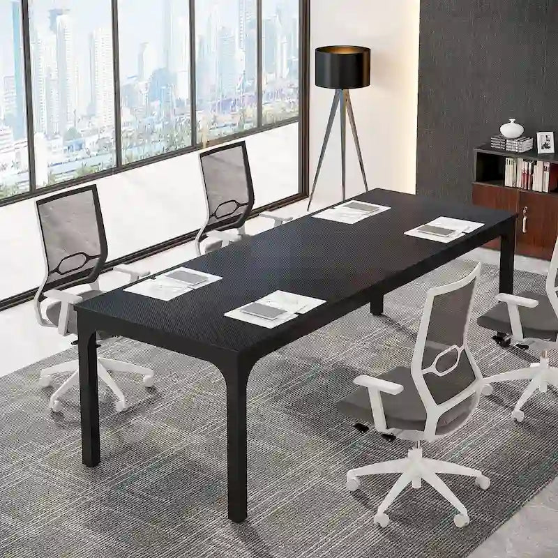 Table de conférence de séminaire d'affaires rectangulaire de 6,5 pieds