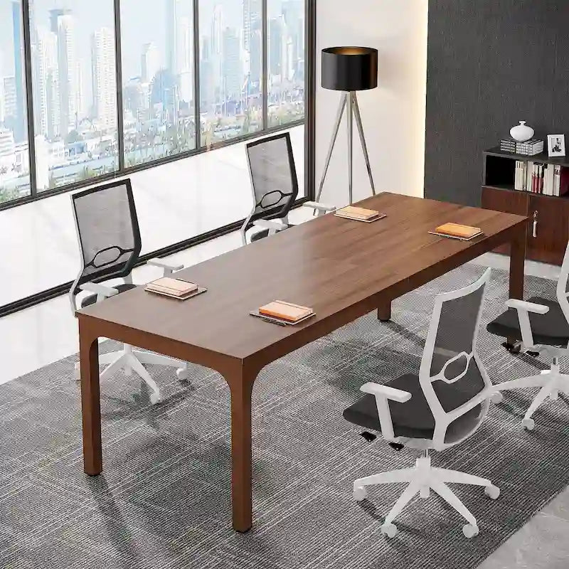 Table de conférence de séminaire d'affaires rectangulaire de 6,5 pieds